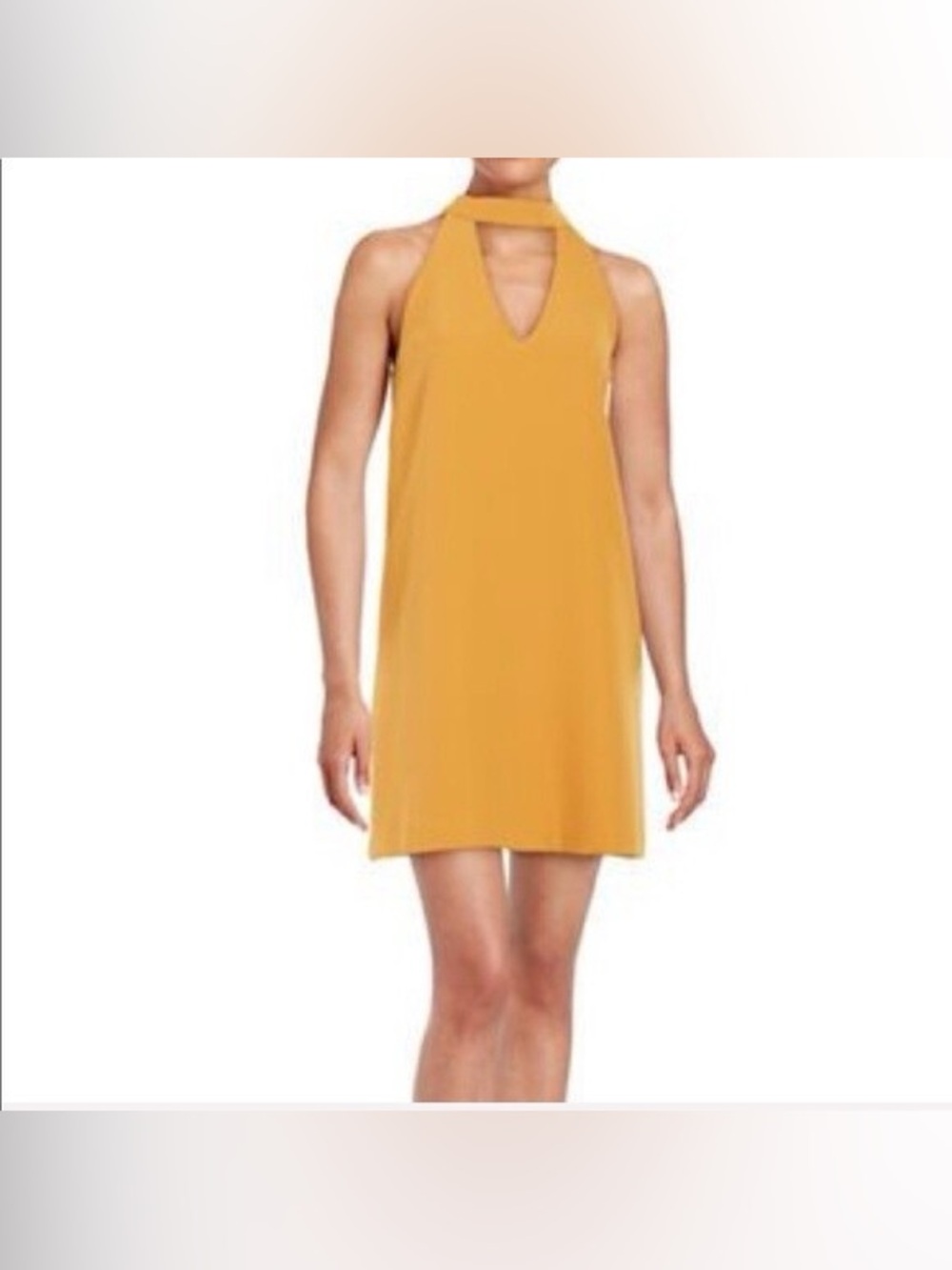 Lucy Paris golden yellow sleeveless dress